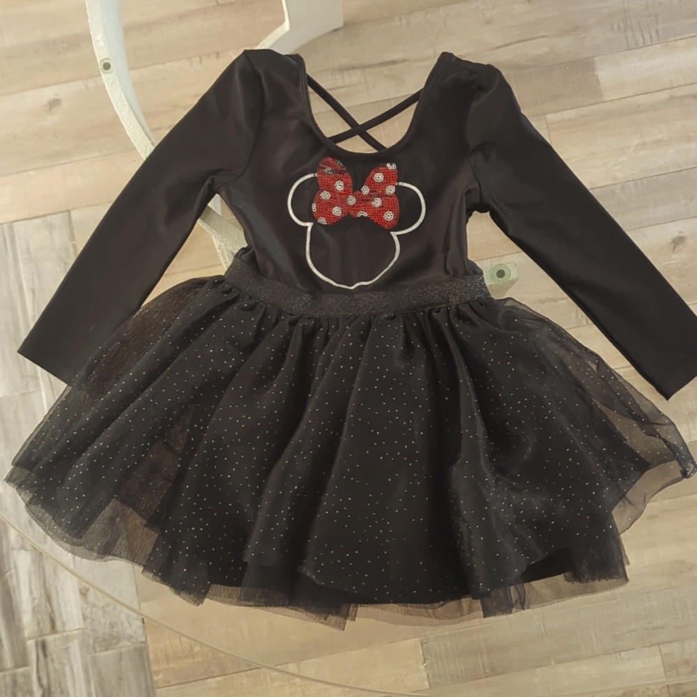 Disney Minnie Mouse Black Sparkle Tutu Tulle Dress 2T
